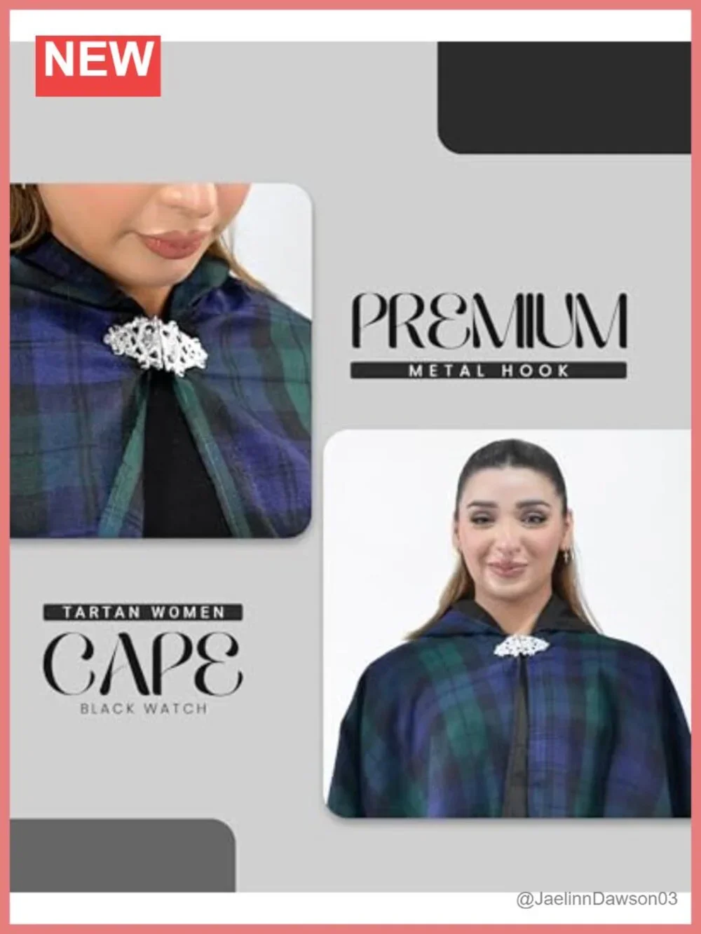 Wool Blend Plaid Hooded Poncho Cape Wrap Blanket Multifunctional Cold Weather